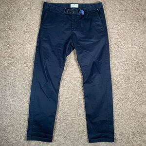 Tom Tailor Mens Relaxed Fit Cotton Blend Cargo Pants Navy Blue Size 30/32